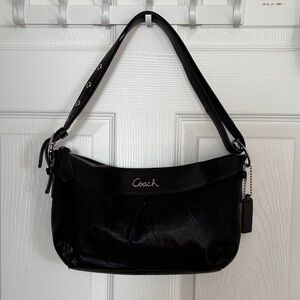 Coach Classic Black Leather Shoulder Bag
